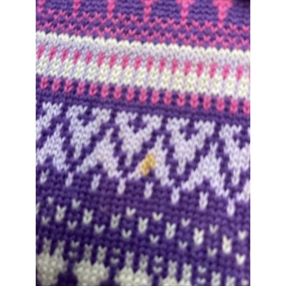 Avon Knit Women's 100% Pure Wool Purple Button Front Cardigan Med Canada - Picture 6 of 11